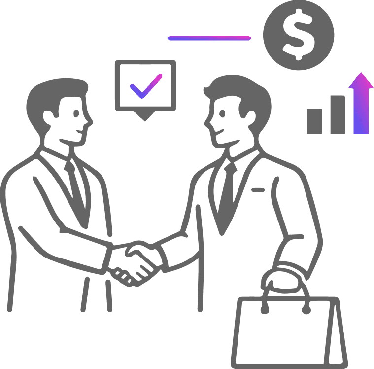 Business handshake illustration